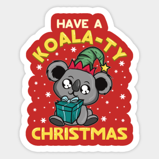 Have A Koala-ty Christmas Cute Sticker